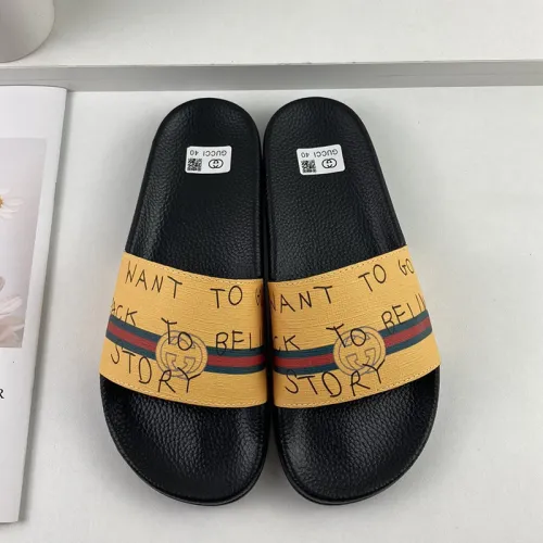 Gucci Mens Shoes Sandals Slides Slippers Luxury Brand Thick Sole Design with Original Box