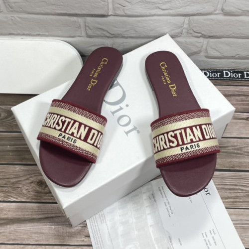 Dior Women Shoes Mule DWAY SLIDE Luxury Brand Womens Sandals Slippers with Original Box