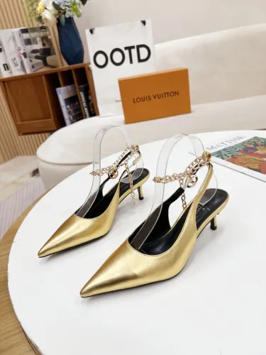 Louis Vuitton Womens Shoes Pumps Sandals Leather Design Luxury Brand Fashion Sandals with Original Box 5cm Heel