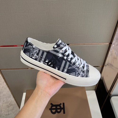 Burberry Men Shoes Fashion Luxury Brand Vintage Cotton Sneaker Casual Shoes for Men with Original Box