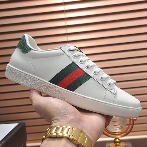 Gucci Womens Shoes Fashion Sneakers Luxury Brand Ace Leather Sneaker ‎386750 A3830 9071 with Original Box