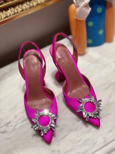 Amina Muaddi Womens Shoes Sandals Slippers Luxury Brand Fashion Pumps for Women with Original Box
