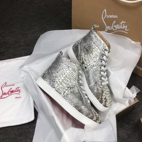 Christian Louboutin Mens Shoes Luxury Brand Red Bottom Design Louis Junior Spikes Flat with Original Box CL sneakers