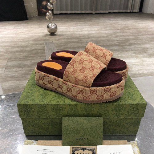 Gucci Womens Shoes Platform Slide Sandal