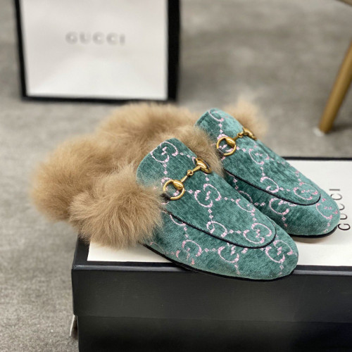 Gucci Womens Shoes Casual Loafers Design Luxury Brand Leather Princetown with Original Box