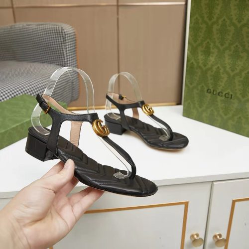 Gucci Womens Shoes Platform Slide Slippers Sandal Summer Design Luxury Brand 4cm Heel Women's GG platform slide sandal with Original Box 623212 UKO00 2580