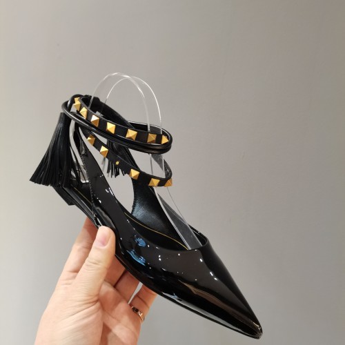Valentino Womens Shoes Rockstud Slingback Ballet Flat