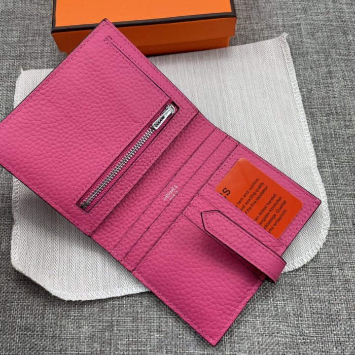 Hermes Womens Mens Wallets Purse Card Holder Leather Design Coin Bag with Original Box