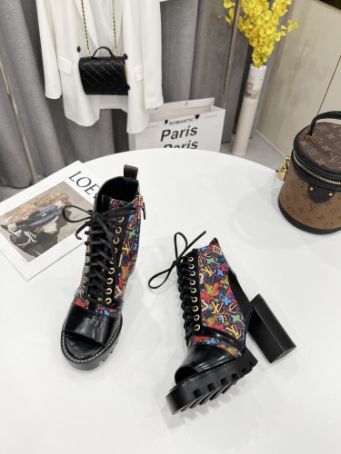 Louis Vuitton Womens Shoes Ankle Boots Leather Design Luxury Brand Summer Fashion Sandals PASSENGER SILHOUETTE BOOT with Original Box
