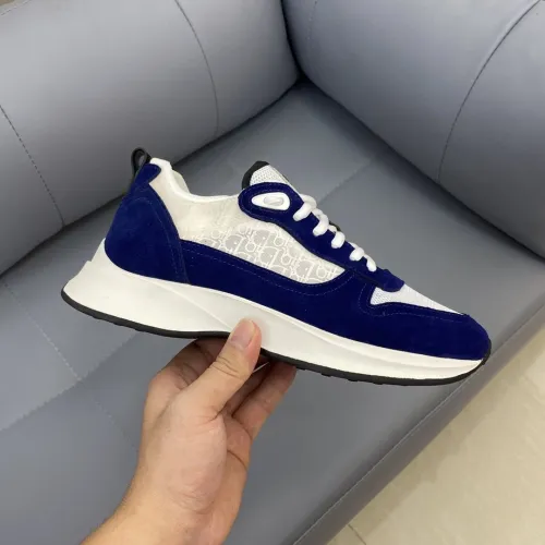 Dior Men Shoes Fashion B25 RUNNER SNEAKER Black Dior Oblique Canvas And Suede with Original Box
