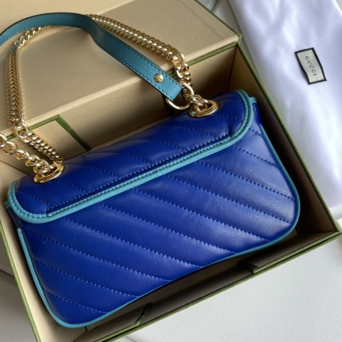 Gucci Womens Bags Shoulder Messenger Bag Luxury Brand Gucci GG Marmont matelassé mini bag with Original Box 446744 UM8AN 1711
