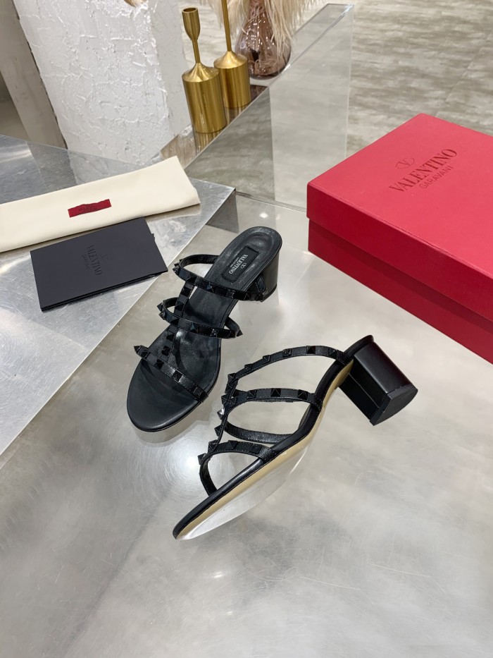 Valentino Women Shoes Mule Flip Flop Sandals ROMAN STUD SLIDE SANDAL IN QUILTED NAPPA with Original Box Luxury Brand
