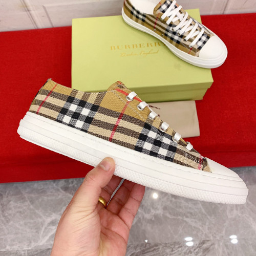 Burberry Mens Shoes Sneakers Fashion Type Luxury Brand Vintage Check Cotton Sneaker with Original Box