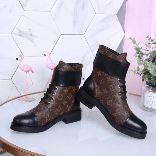 Louis Vuitton Women Shoes Boots Luxury Brand WONDERLAND FLAT RANGER Fashion Ankle Boots 1A2Q3I