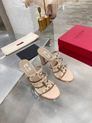 Valentino Women Shoes Mule Flip Flop Sandals ROMAN STUD SLIDE SANDAL IN QUILTED NAPPA with Original Box Luxury Brand