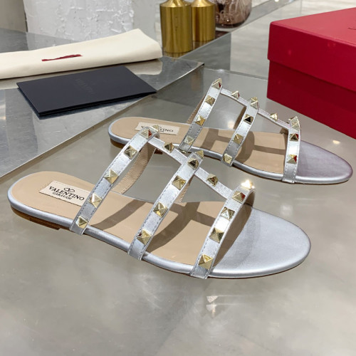 Valentino Women Shoes Mule Flip Flop Sandals ROMAN STUD SLIDE SANDAL IN QUILTED NAPPA with Original Box Luxury Brand