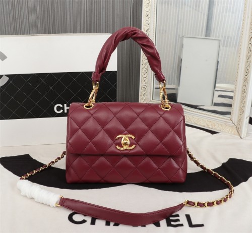 Chanel Womens Bags Shoulder Bag Small Flap Bag with Top Handle