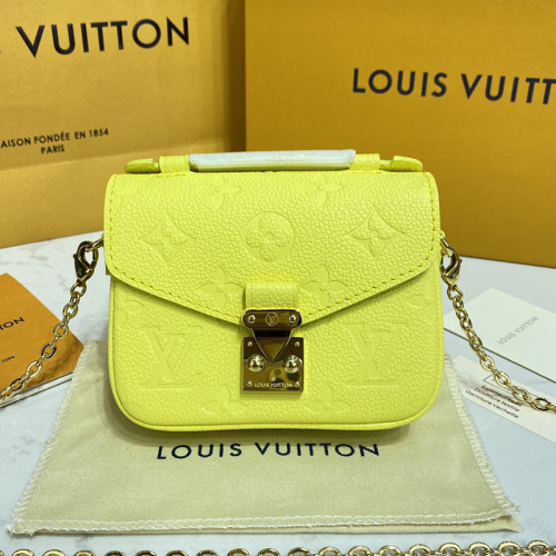 Louis Vuitton Womens Bags Shoulder Messenger Bag Luxury Brand MICRO MÉTIS leather M81389 with Original Box Monogram Empreinte embossed supple grained cowhide leather