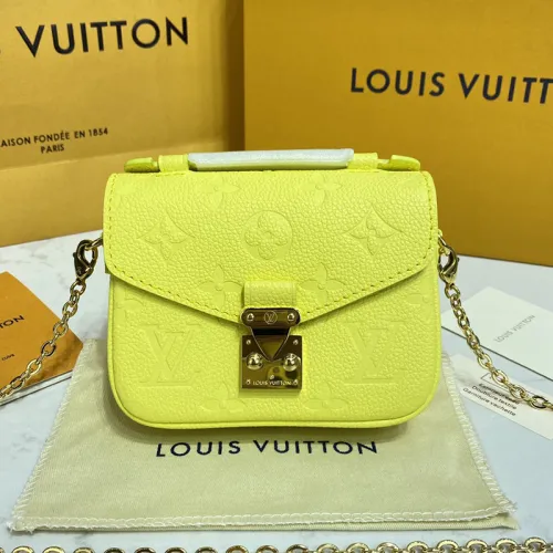 Louis Vuitton Womens Bags Shoulder Messenger Bag Luxury Brand MICRO MÉTIS leather M81389 with Original Box Monogram Empreinte embossed supple grained cowhide leather