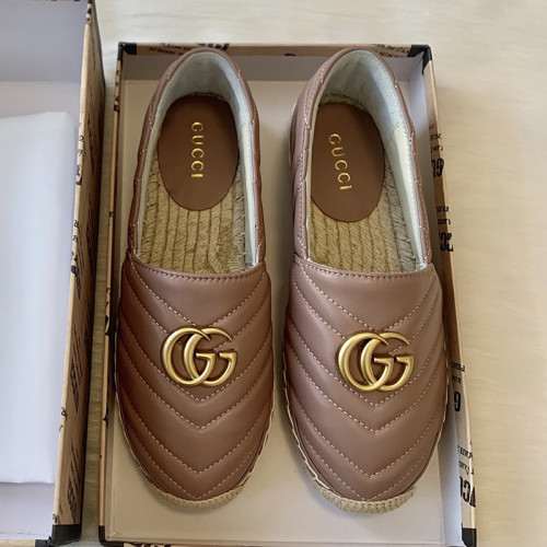 Gucci Womens Shoes Double G Espadrilles 551890 BKO00 1000 Luxury Brand Black Leather Platform Espadrille With Double G with Original Box