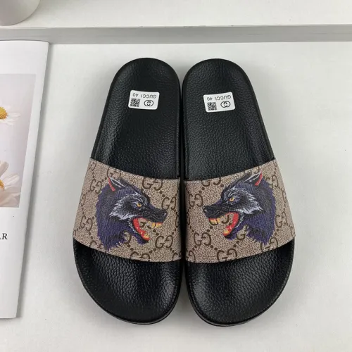 Gucci Mens Shoes Sandals Slides Slippers Luxury Brand Thick Sole Design with Original Box