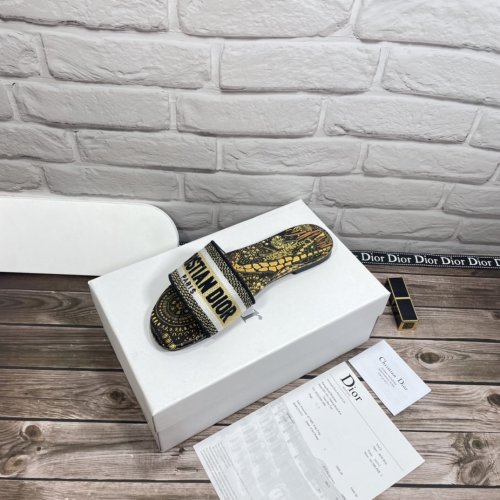 Dior Women Shoes Mule DWAY SLIDE Luxury Brand Womens Sandals Slippers with Original Box
