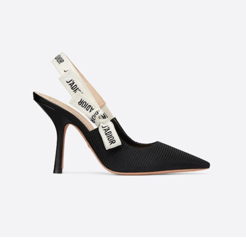 Dior Women Shoes Pumps Luxury Design Fashion Type High Heel Shoes for Wedding Style J'ADIOR SLINGBACK PUMP Black Technical Fabric with Original Box KCC201TFL_S900