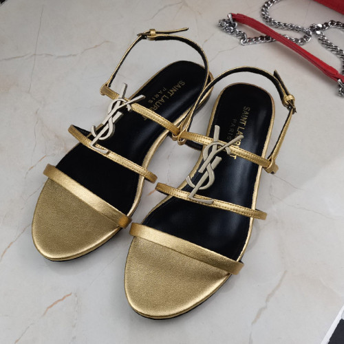 Yves Saint Laurent YSL Women Shoes Sandals Slippers Luxury Brand Genuine Leather Sole Womens Slippers with Original Box