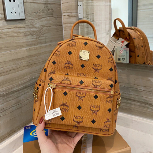MCM Women Bags Backpacks Luxury Brand Stark Bebe Boo Backpack in Visetos with Original Box