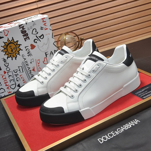 Dolce&Gabbana Men Shoes Sneakers Luxury Calfskin Nappa Portofino Sneakers With Rubber Toe CS1802AW11389697
