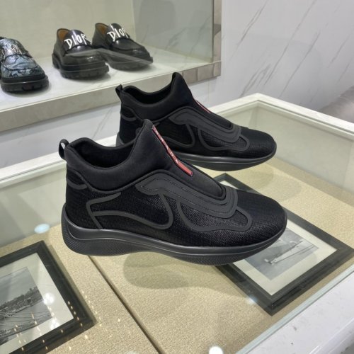 Prada Mens Shoes Sneakers Casual Shoes for Men Luxury Brand White Prada PRAX 1 sneakers with Original Box 4E3576_3LFV_F0009