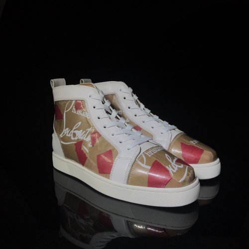 Christian Louboutin Mens Shoes Luxury Brand Red Bottom Design Louis Junior Spikes Flat with Original Box CL sneakers