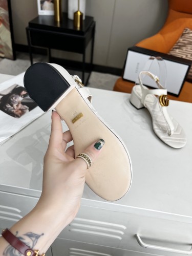 Gucci Womens Shoes Platform Slide Slippers Sandal Summer Design Luxury Brand 4cm Heel Women's GG platform slide sandal with Original Box 623212 UKO00 2580