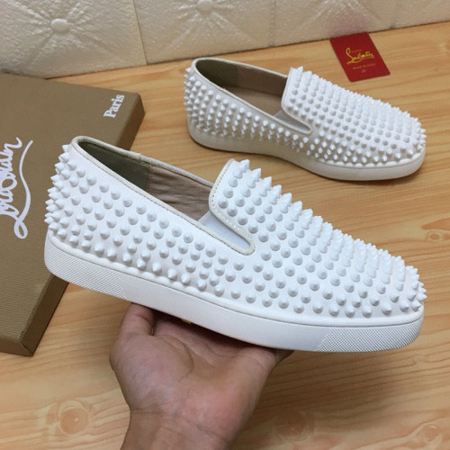 Christian Louboutin Mens Shoes Luxury Brand Red Bottom Design Roller-Boat Mens Flat 31204903047
