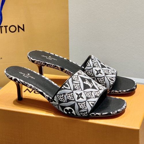 Louis Vuitton Womens Shoes Pumps Sandals Leather Design Luxury Brand Fashion Sandals with Original Box 5.5cm Heel