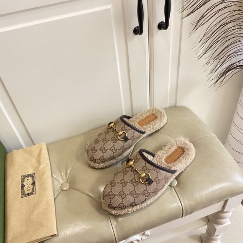Gucci Womens Shoes Casual Loafers Design Luxury Brand Leather Princetown with Original Box