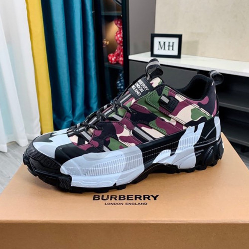 Burberry Men Shoes Sneakers Luxury Brand Vintage Check Cotton Arthur Sneakers With Original Box