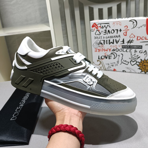Dolce&Gabbana Men Shoes Sneakers Luxury Brand Calfskin Custom 2.Zero sneakers in Mixed Materials CS1973AQ7128S453 with Original Box