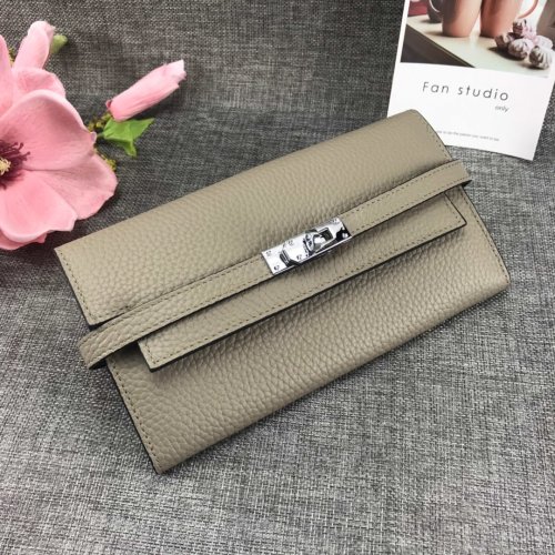 Hermes Womens Mens Wallets Purse Kelly Bag Clutch Leather Design Coin Bag with Original Box