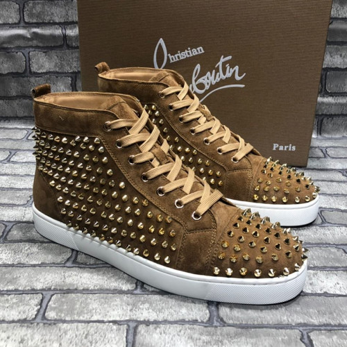 Christian Louboutin Mens Shoes Luxury Brand Red Bottom Design Louis Junior Spikes Flat with Original Box CL sneakers