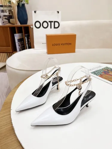 Louis Vuitton Womens Shoes Pumps Sandals Leather Design Luxury Brand Fashion Sandals with Original Box 5cm Heel
