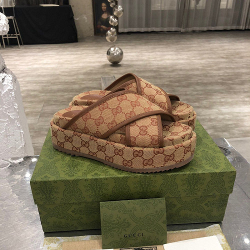 Gucci Womens Shoes Platform Slide Sandal