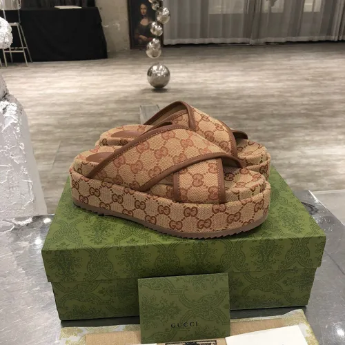 Gucci Womens Shoes Platform Slide Sandal