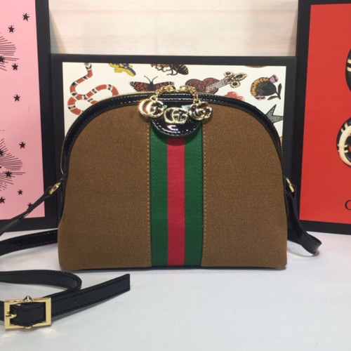 Gucci Womens Bags Luxury Brand GG Supreme Ophidia GG Shoulder Messenger Bag with Original Box 499621 K05NN 4076