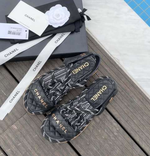 Chanel Womens Shoes Sandals Summer Luxury Brand Slippers Slides Sandals for Women with Original Box