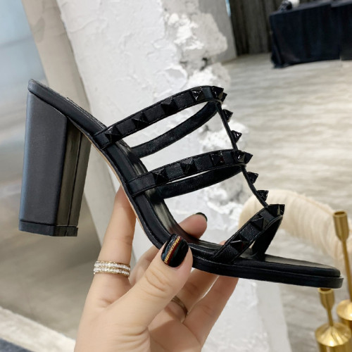 Valentino Women Shoes Mule Flip Flop Sandals ROMAN STUD SLIDE SANDAL IN QUILTED NAPPA with Original Box Luxury Brand