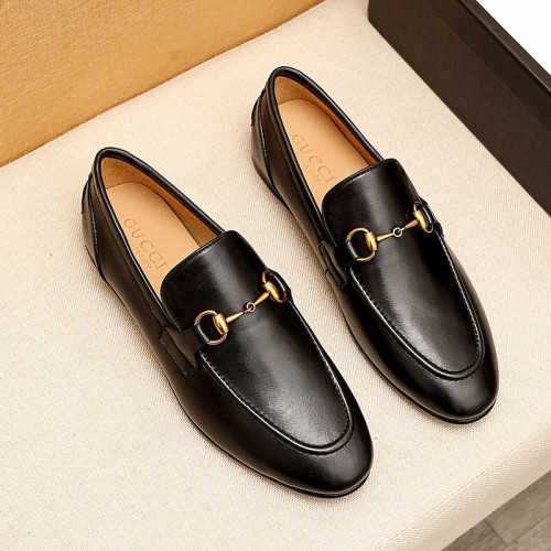 Gucci Mens Shoes Leather Design Luxury Brand Business Dress Shoes for Men with Original Box