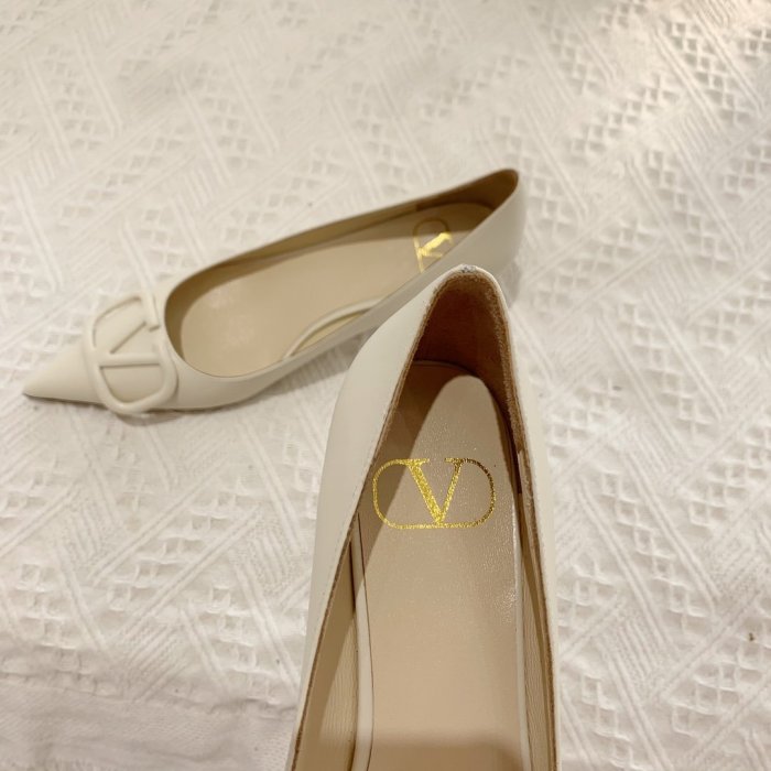 Valentino Women Shoes Mule Flip Flop Sandals VLOGO SIGNATURE CALFSKIN PUMP 45MM / 1.8 IN. with Original Box