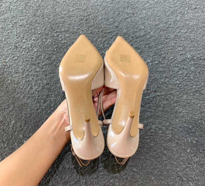 Valentino Women Shoes Mule Flip Flop Sandals VLOGO SIGNATURE CALFSKIN SLINGBACK PUMP 80 MM / 3.15 IN. with Original Box
