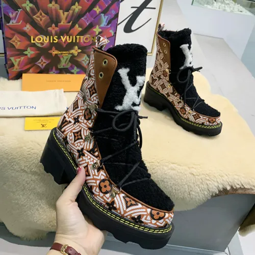 Louis Vuitton Women Shoes Boots Luxury Brand LV BEAUBOURG ANKLE BOOT with Original Box